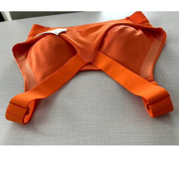 On Cloud Sz L Performance Flex Sports Bra Orange Stretch Adjustable Yoga Running - Picture 9 of 11